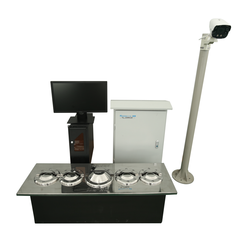 Fixed vehicle underbody security inspection system
